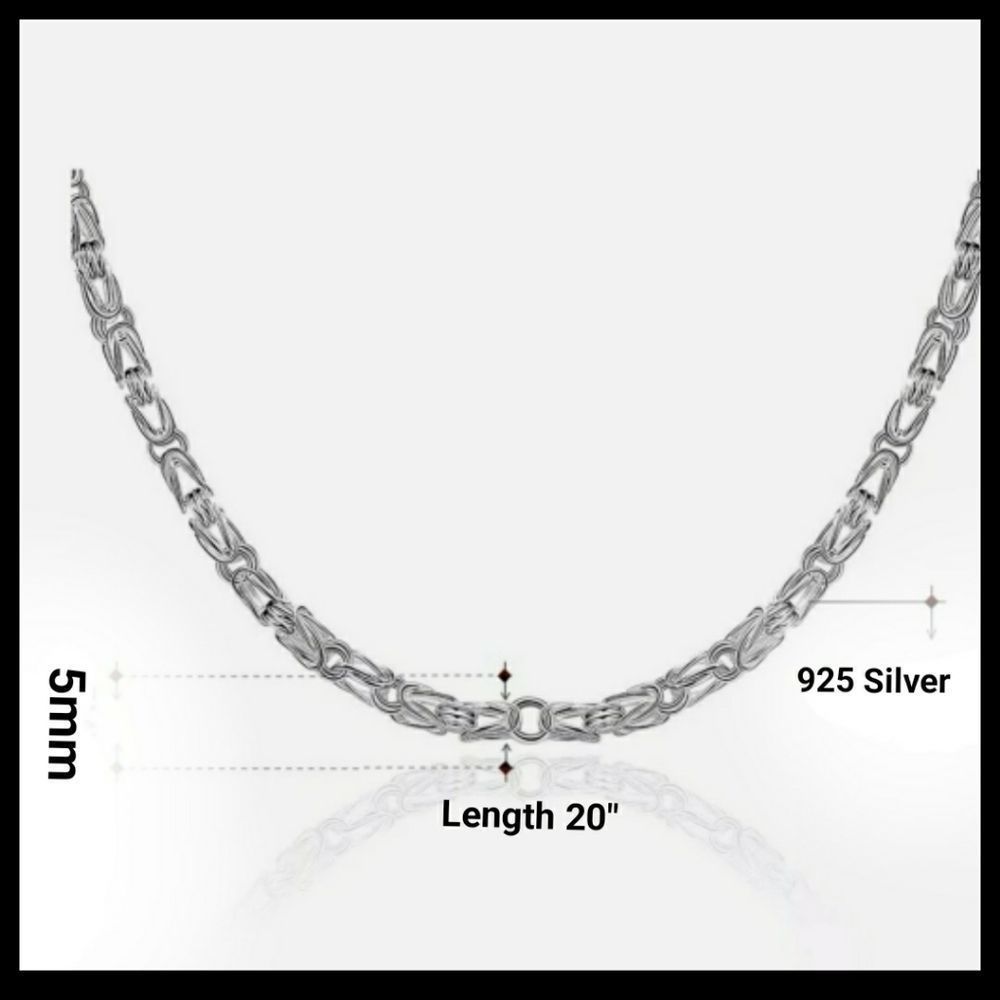 Unisex Byzantine Chain and Bracelet Set - Picture 2 of 5